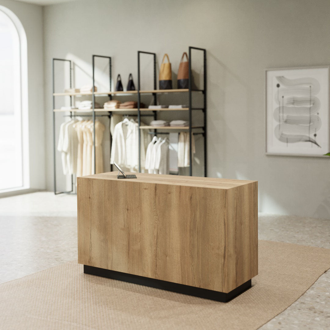 Shop Counter Matera, wood and anthracite — photo 2