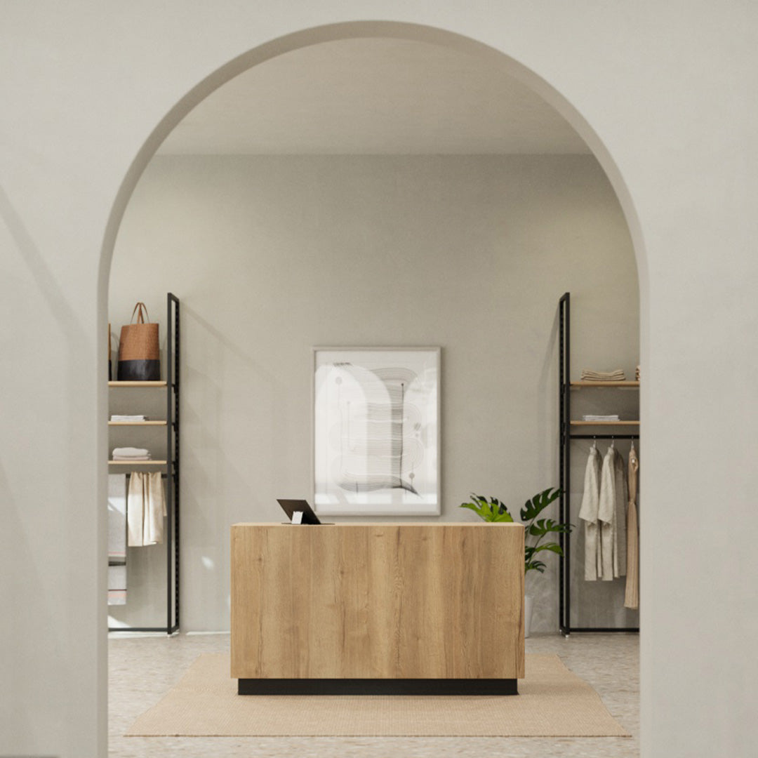 Shop Counter Matera, wood and anthracite — photo 3