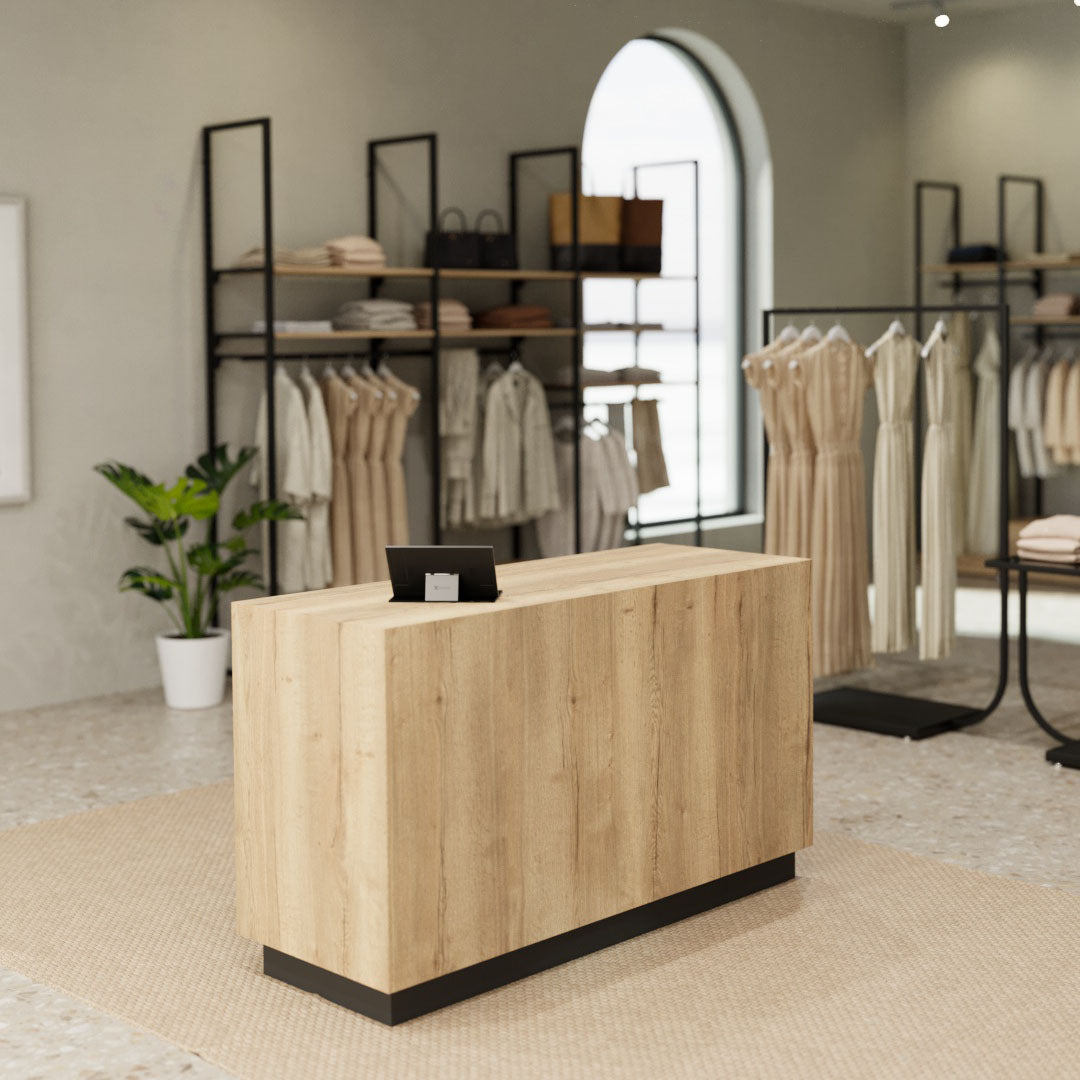 Shop Counter Matera, wood and anthracite — photo 4
